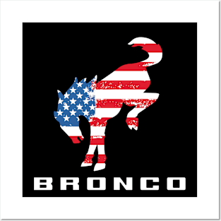 USA Bronco MURICA FLAG WILDTRACK SUV Posters and Art